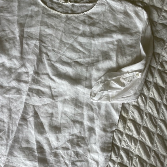 Eileen Fisher White Irish Linen Top - Picture 2 of 7